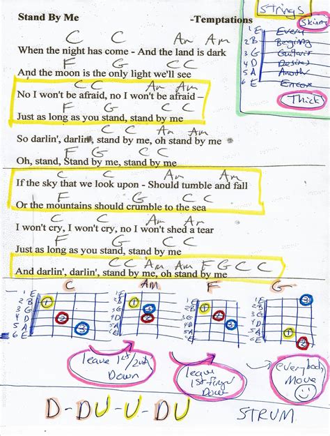 stand by me lyrics|stand by me chord chart.